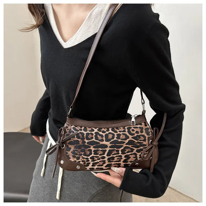 Borsa a Tracolla Leopardata Stile Coquette
