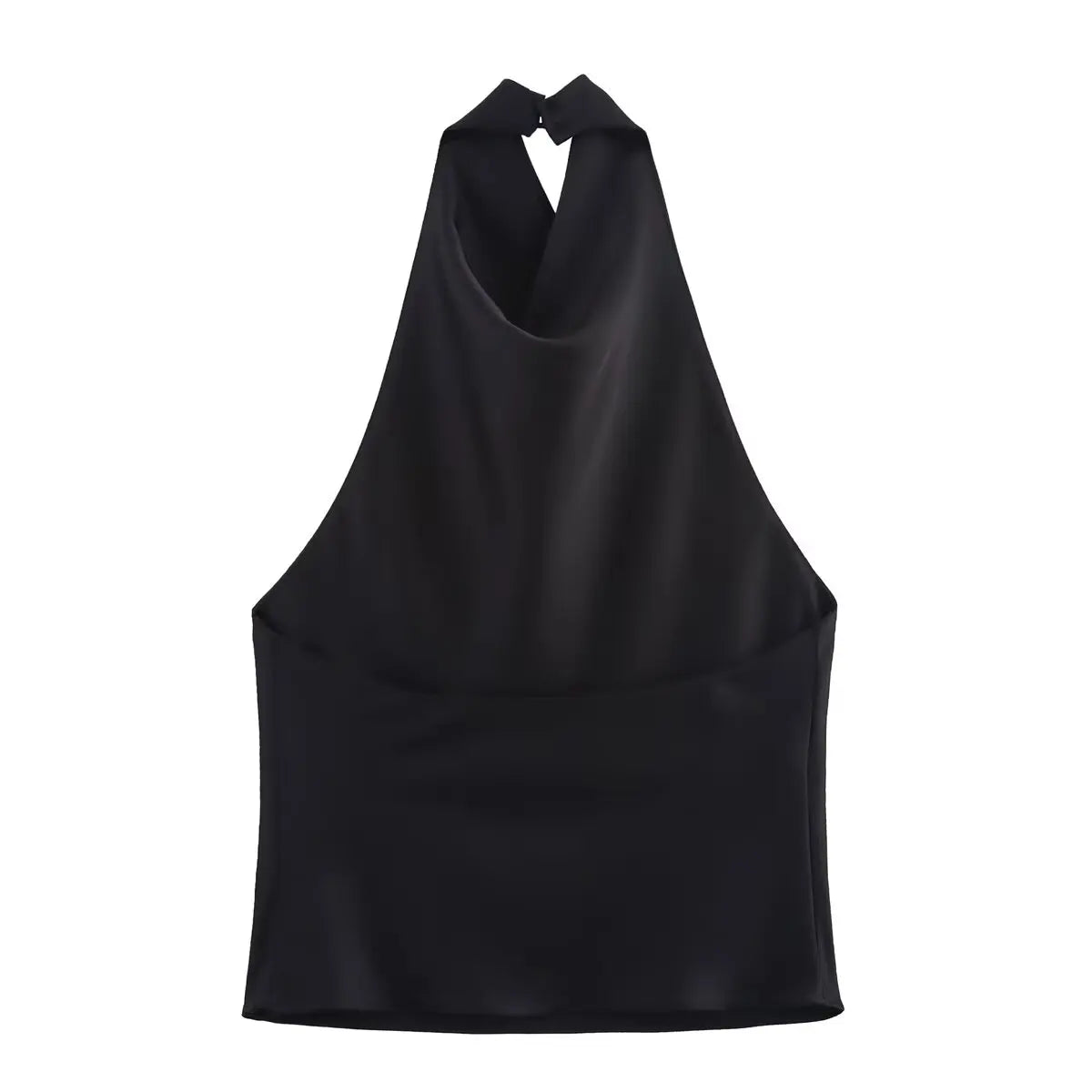 Haut élégant à col roulé sans manches pour femme