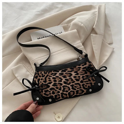 Borsa a Tracolla Leopardata Stile Coquette