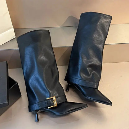 Stivali alla Coscia con Tacco a Spillo e Punta AI25 | RosBoutiqueChic