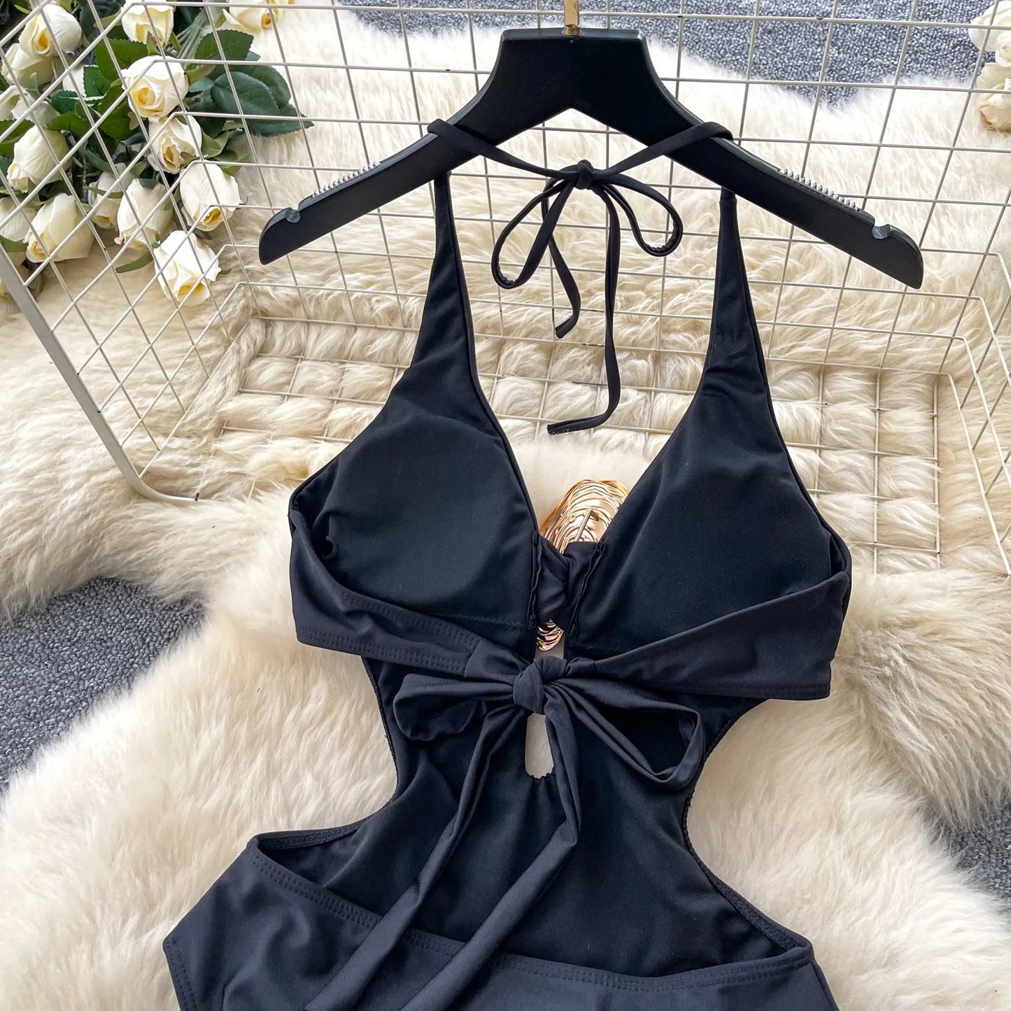 Set 2 Pezzi Mare | Romper Halter + Gonna Lunga con Spacco