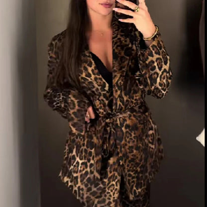Completo Tailleur Leopardato Donna