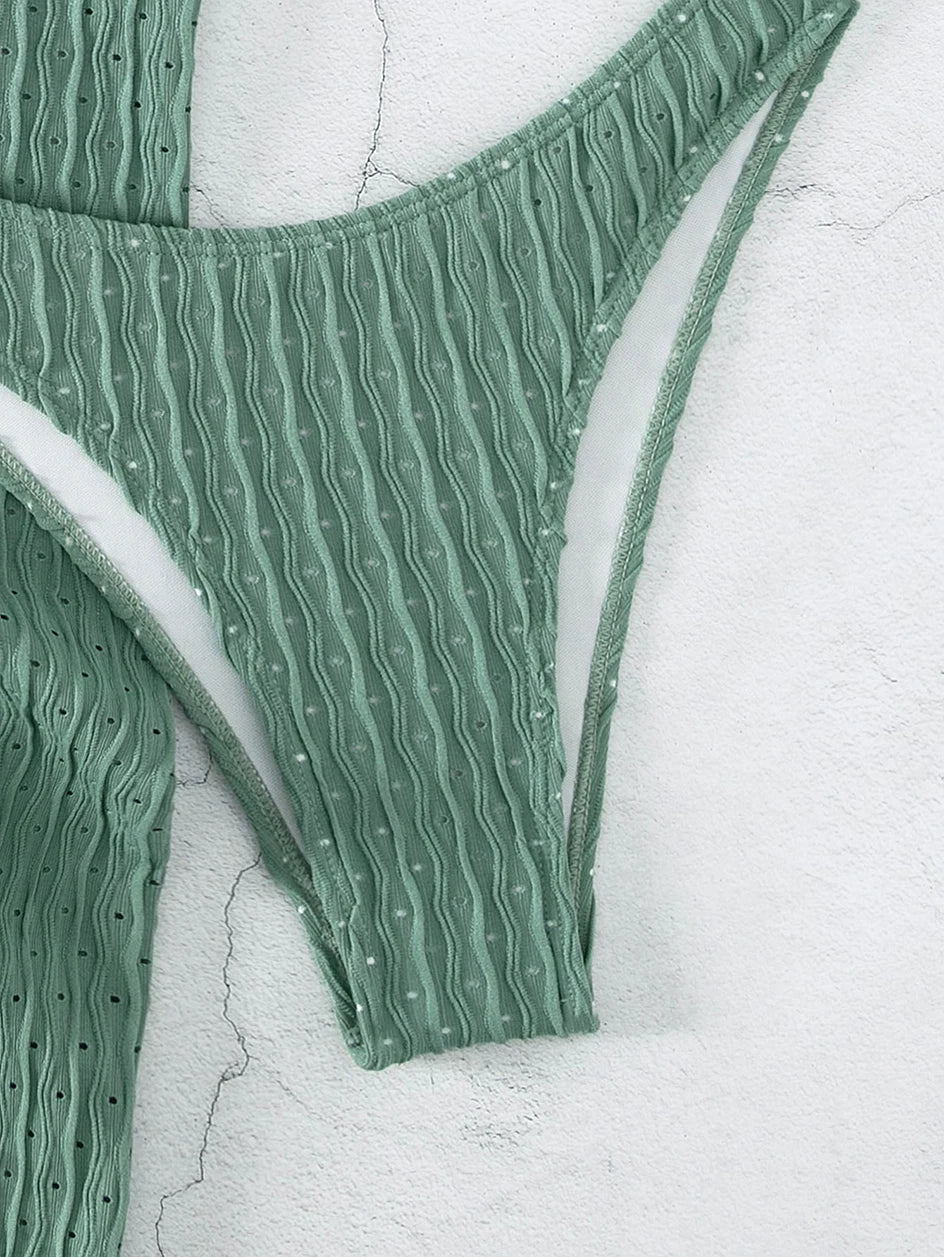 Set Mare 3 Pezzi | Bikini Brasiliano con Copricostume Coordinato