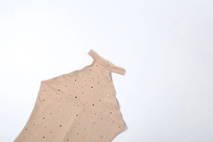 Abito Lungo "Sparkle Mesh" con Strass