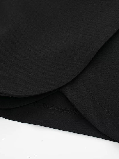 Gonna Pantalone a Vita Alta con Zip Laterale
