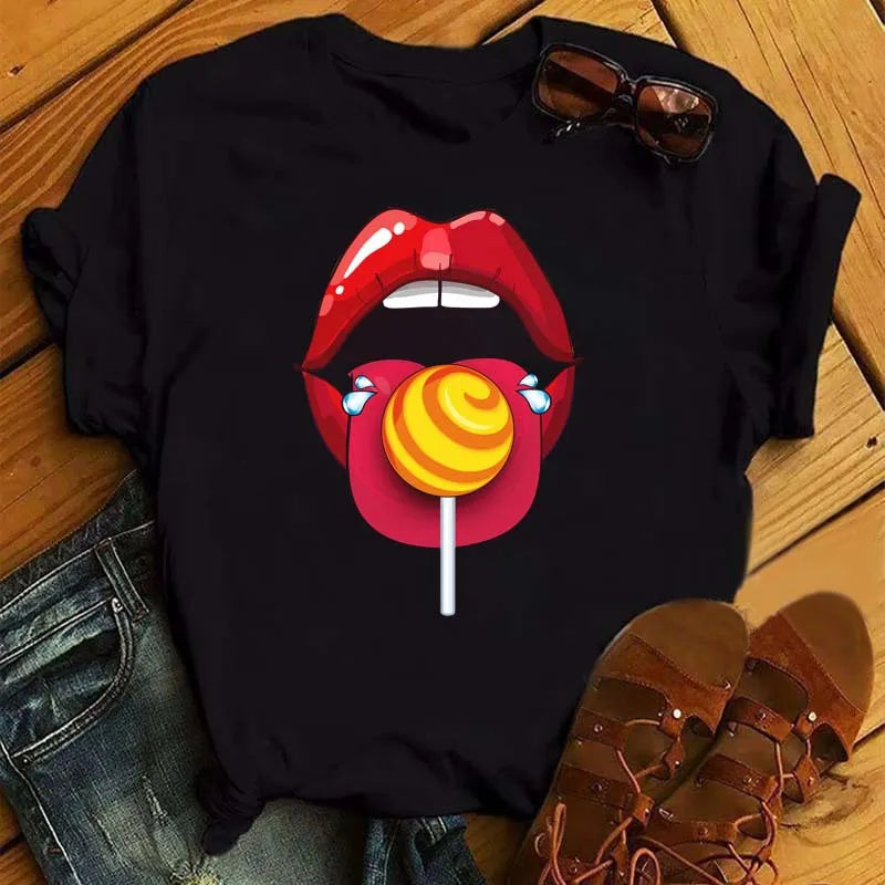 T-shirt Donna "Glam Lips"