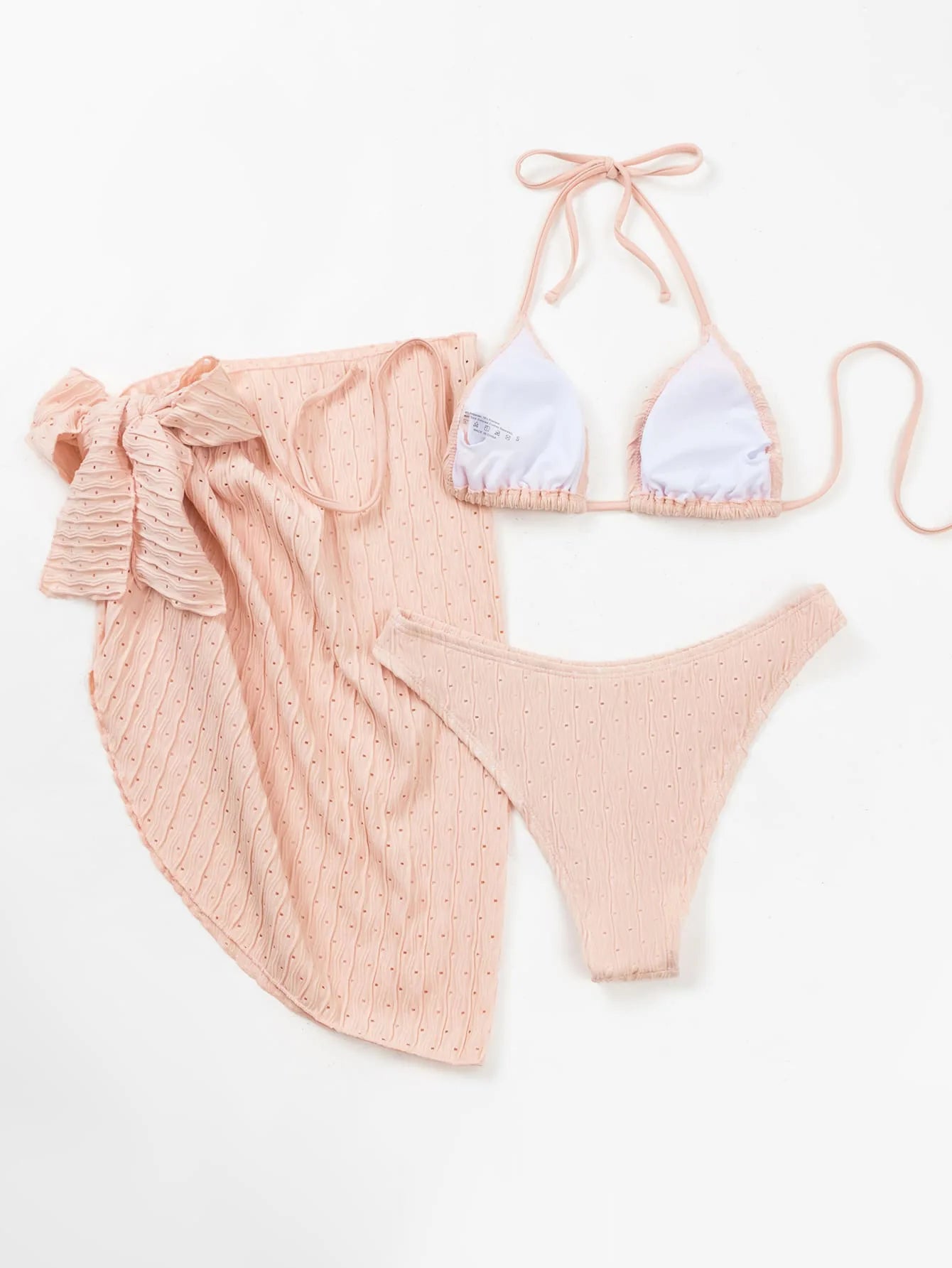Set Mare 3 Pezzi | Bikini Brasiliano con Copricostume Coordinato