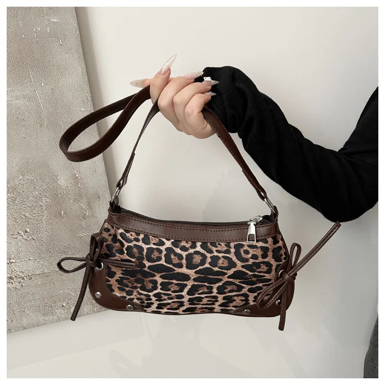 Borsa a Tracolla Leopardata Stile Coquette