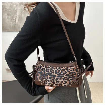 Borsa a Tracolla Leopardata Stile Coquette