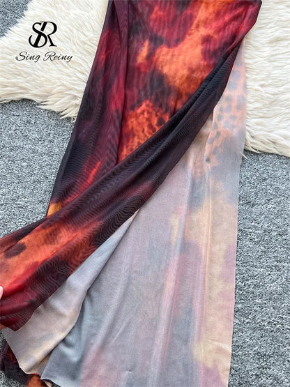 Abito Lungo Boho da Spiaggia | Vestito Estivo con Spacco