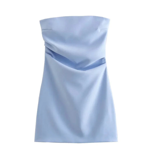 Vestito Mini Donna Senza Spalline