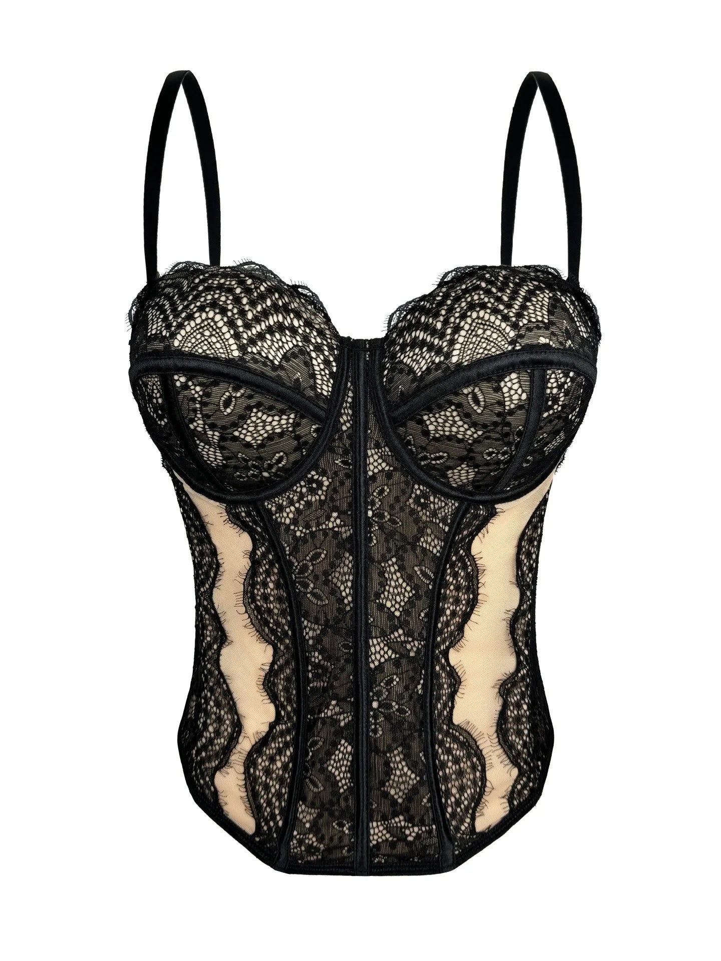 Bustier Elegante con Stecche e Coppe Preformate