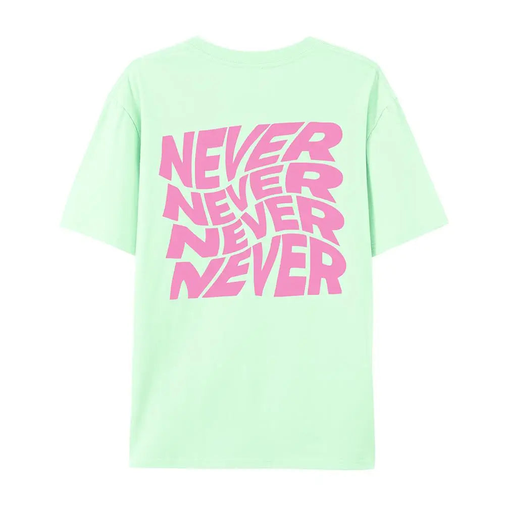 T-shirt Oversize Donna "NEVER"