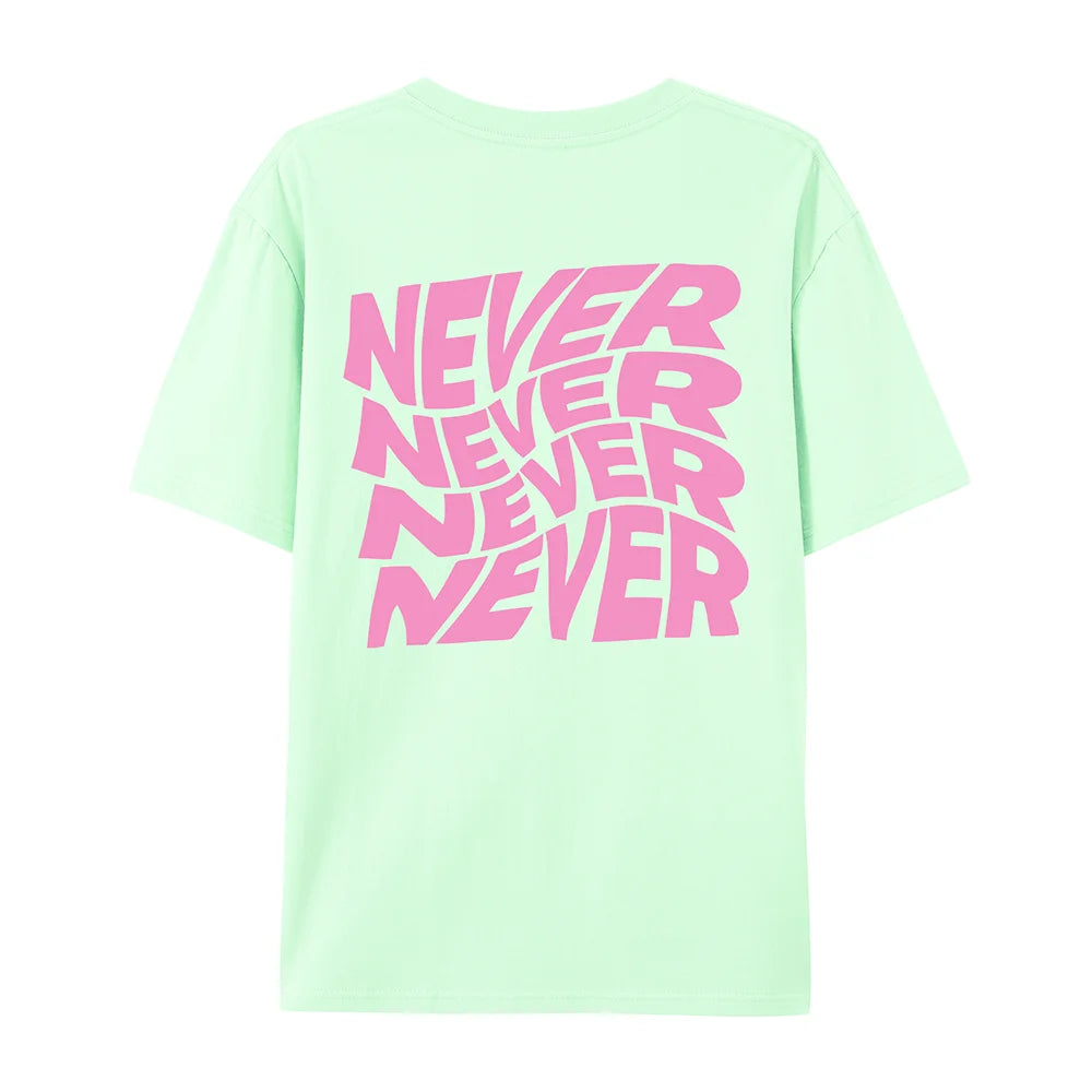 T-shirt Oversize Donna "NEVER"