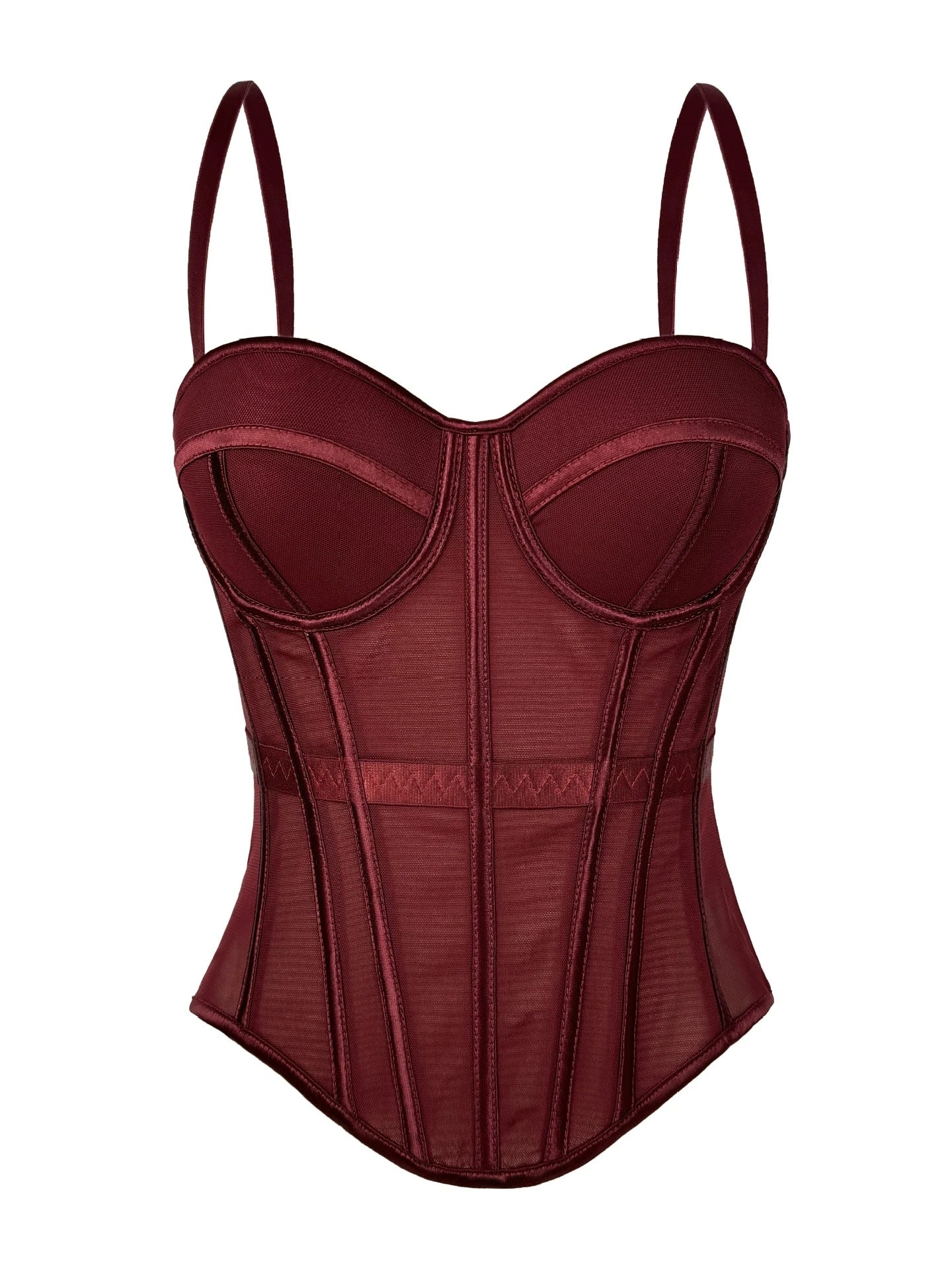 Bustier Elegante con Stecche e Coppe Preformate