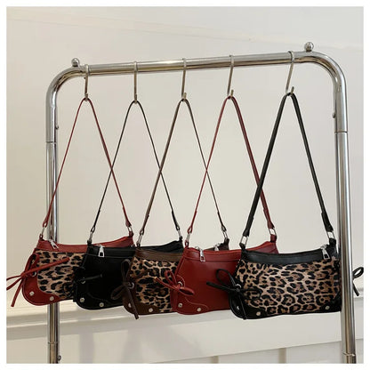 Borsa a Tracolla Leopardata Stile Coquette