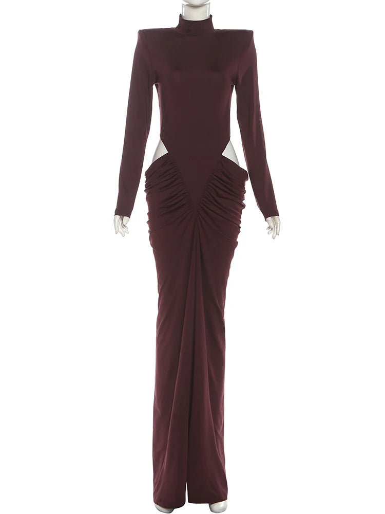 Abito Lungo da Sera con Cut-Out Laterali