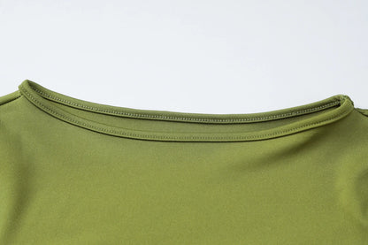 Abito Corto con Drappeggio e Nodo Laterale
