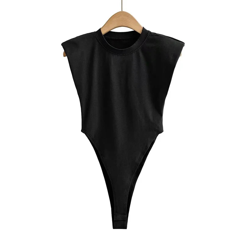 Body Smanicato con Spalline Imbottite