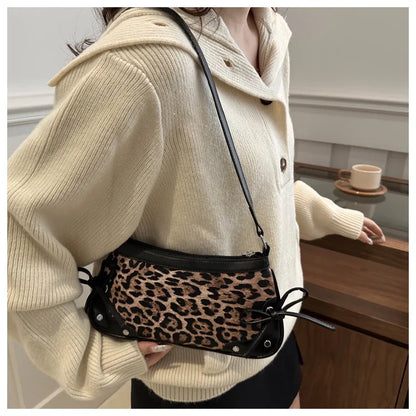 Borsa a Tracolla Leopardata Stile Coquette