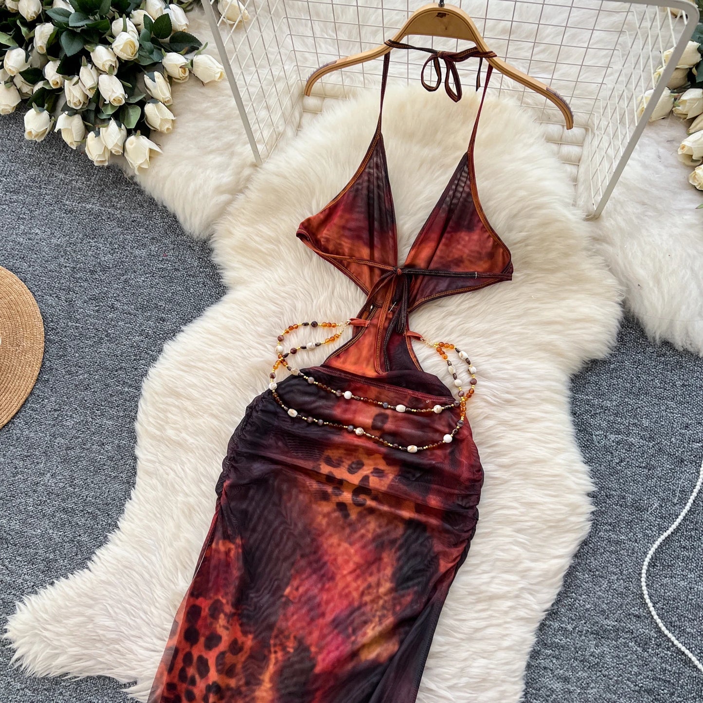 Abito Lungo Boho da Spiaggia | Vestito Estivo con Spacco
