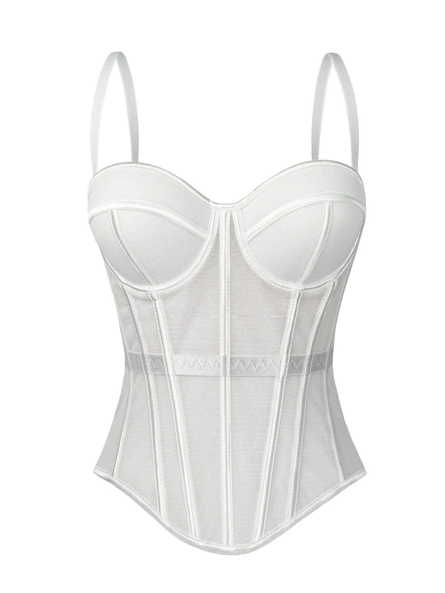 Bustier Elegante con Stecche e Coppe Preformate