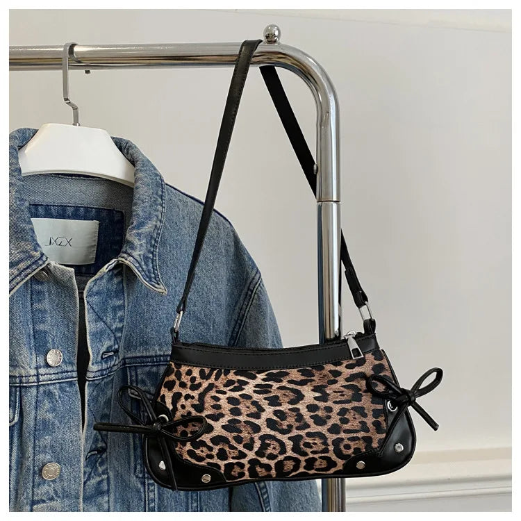 Borsa a Tracolla Leopardata Stile Coquette