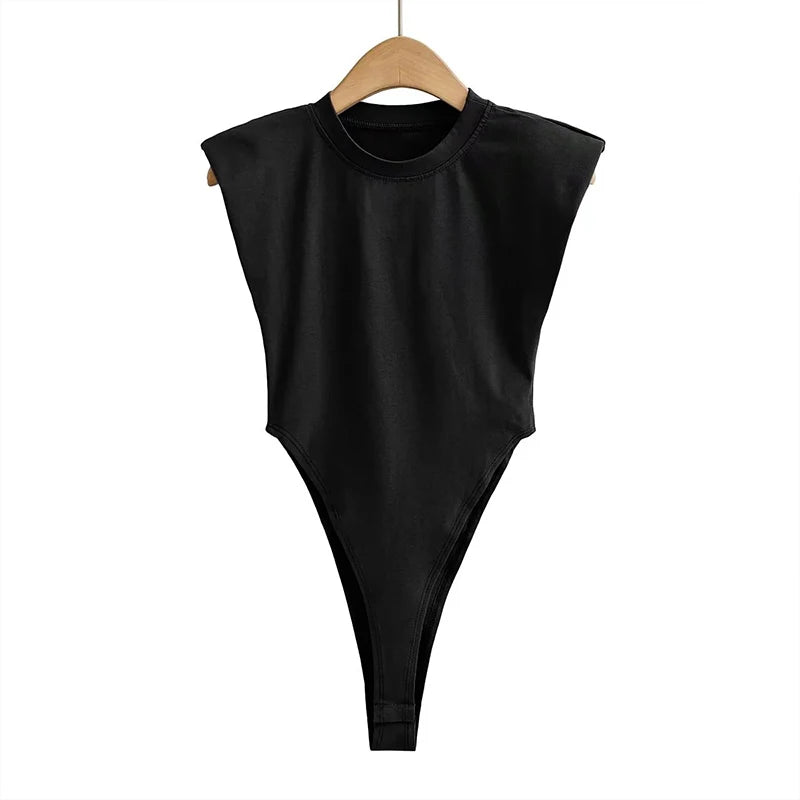 Body Smanicato con Spalline Imbottite