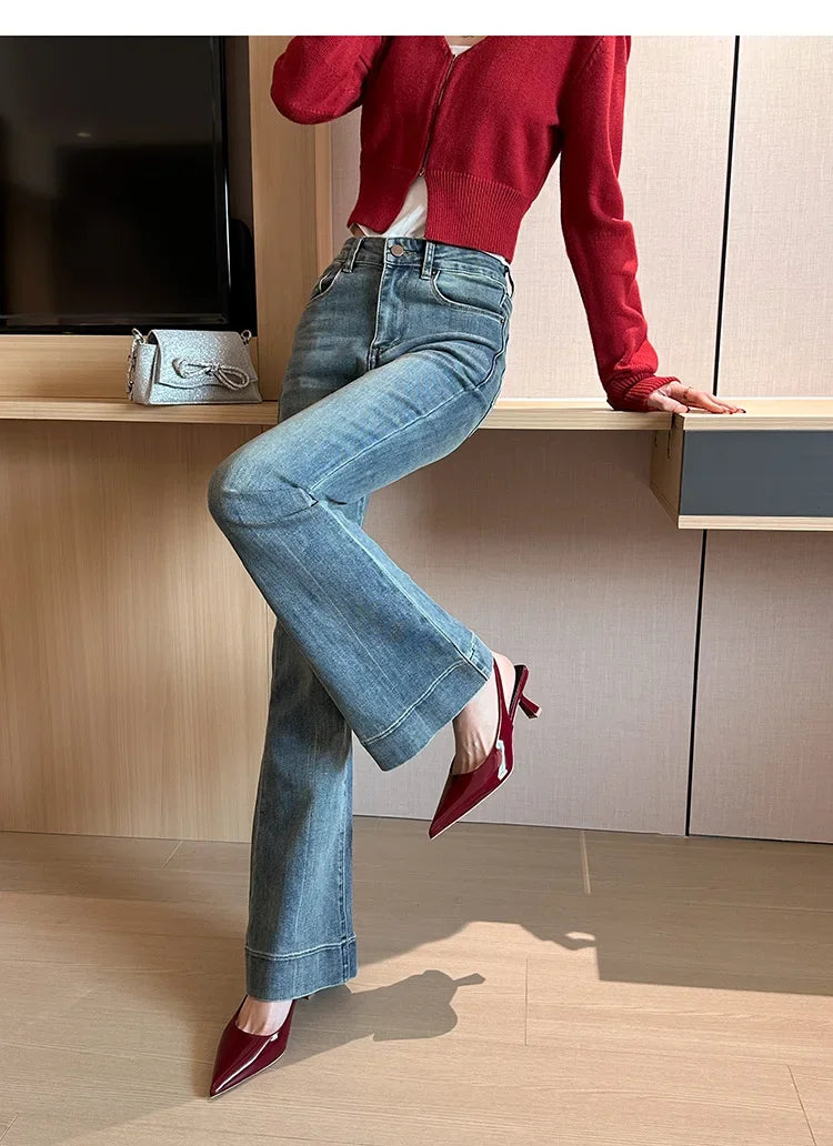 Décolleté con Tacco Basso Kitten Heel a Punta