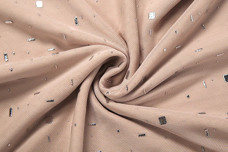 Abito Lungo "Sparkle Mesh" con Strass