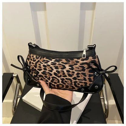 Borsa a Tracolla Leopardata Stile Coquette