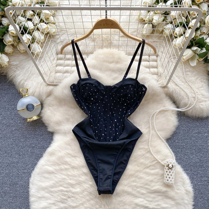 Body Monokini "Crystal Corset" Effetto Modellante con Strass