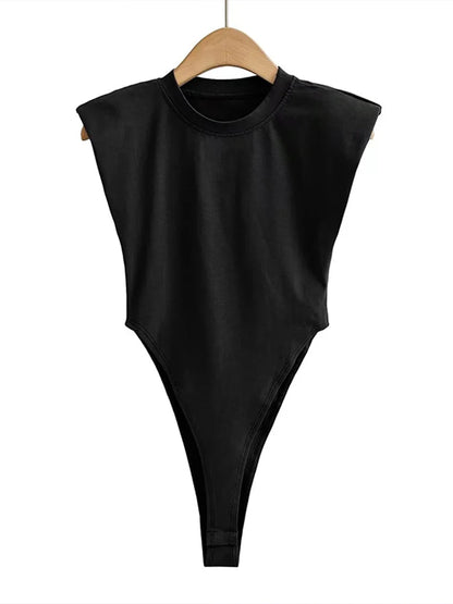 Body Smanicato con Spalline Imbottite