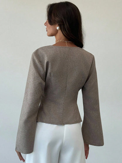Haut croisé asymétrique pour femme