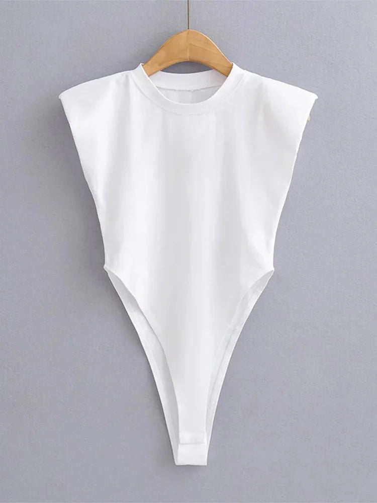 Body Smanicato con Spalline Imbottite