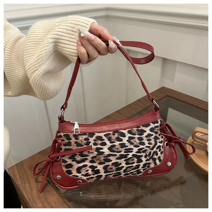 Borsa a Tracolla Leopardata Stile Coquette