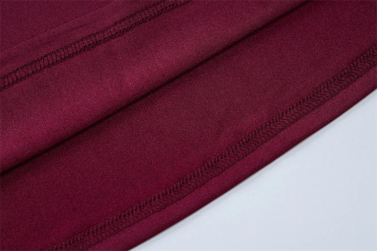 Abito Lungo bordeaux Scollo a V schiena scoperta