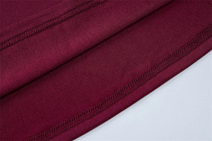 Abito Lungo bordeaux Scollo a V schiena scoperta