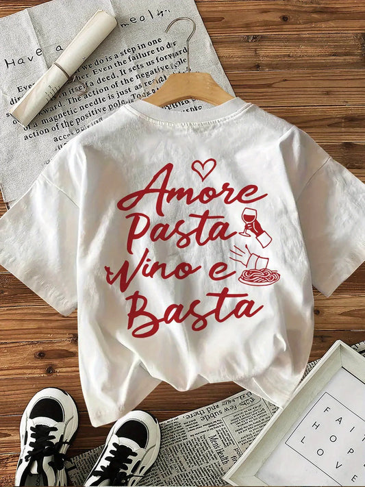 T-shirt "Amore Pasta Vino e Basta"