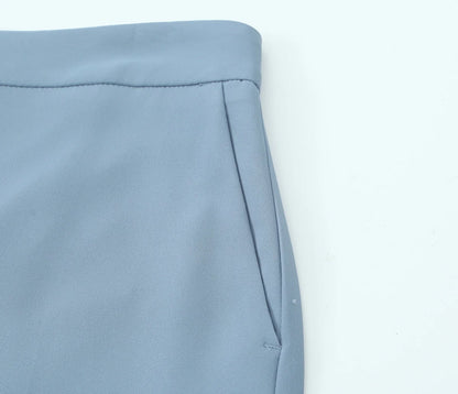 Top a Fascia Drappeggiato e Pantalone Sartoriale