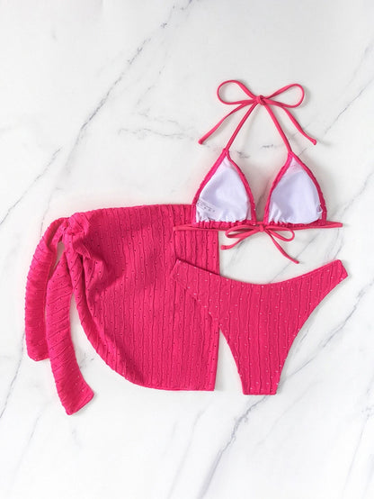 Set Mare 3 Pezzi | Bikini Brasiliano con Copricostume Coordinato