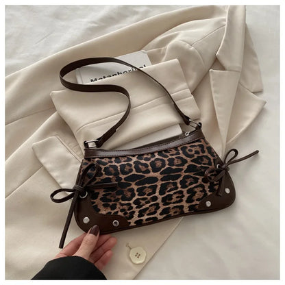 Borsa a Tracolla Leopardata Stile Coquette