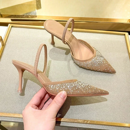 Décolleté Eleganti con Tacco a Spillo e Punta in Rete