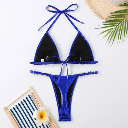 Bikini Triangolo Tinta Unita | Costume da Bagno Brasiliano Sexy