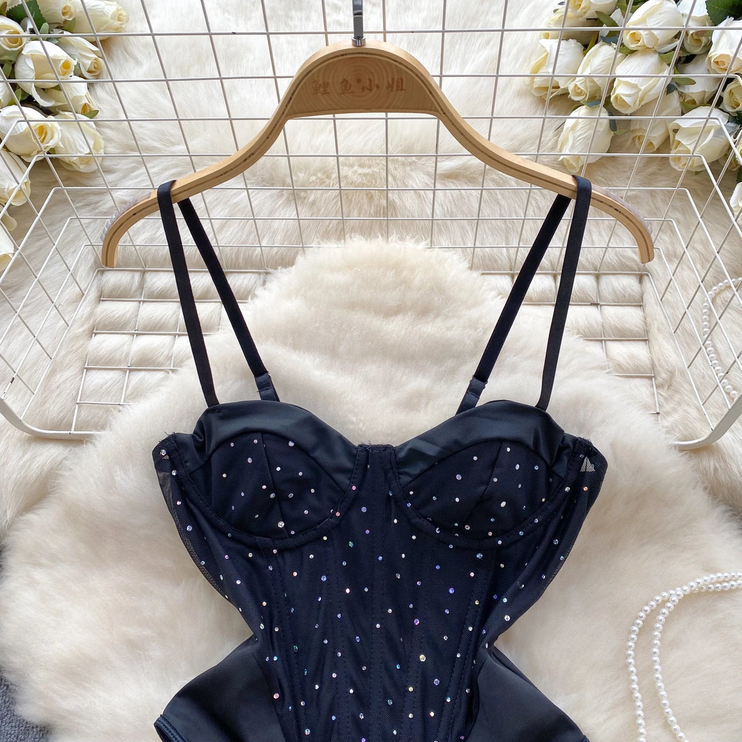 Body Monokini "Crystal Corset" Effetto Modellante con Strass