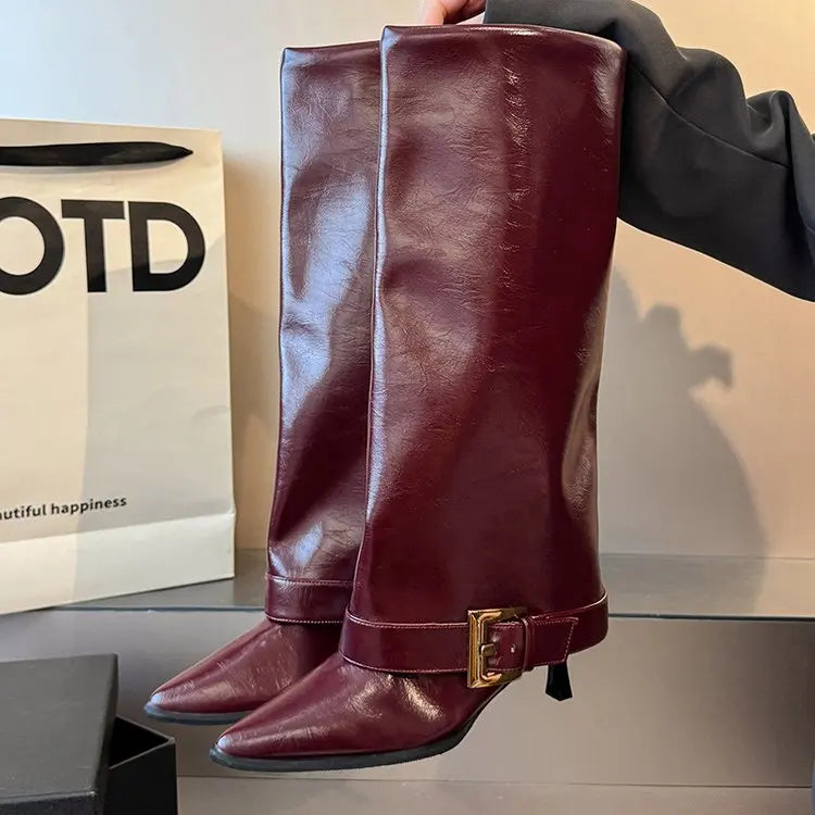 Stivali alla Coscia con Tacco a Spillo e Punta AI25 | RosBoutiqueChic