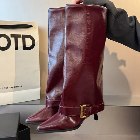 Stivali alla Coscia con Tacco a Spillo e Punta AI25 | RosBoutiqueChic