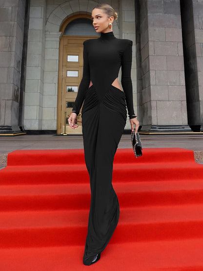 Abito Lungo da Sera con Cut-Out Laterali