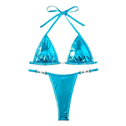 Bikini Triangolo Tinta Unita | Costume da Bagno Brasiliano Sexy