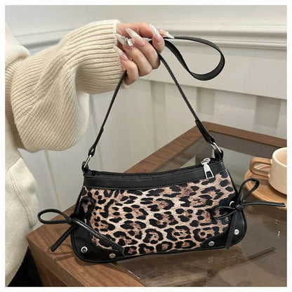 Borsa a Tracolla Leopardata Stile Coquette